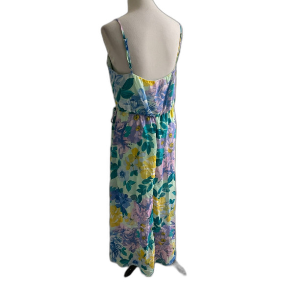 NEW Women's Summer Dress, Maxi Floral Greens, Spaghetti Strap LILY ROSE Plus XXL - Picture 3 of 9